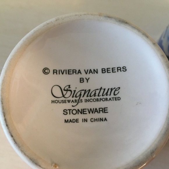 Lot of 2 (Two) RIVIERA VAN BEERS By Signature Cherub Angels and Clouds Cups 4 oz - Picture 5 of 5